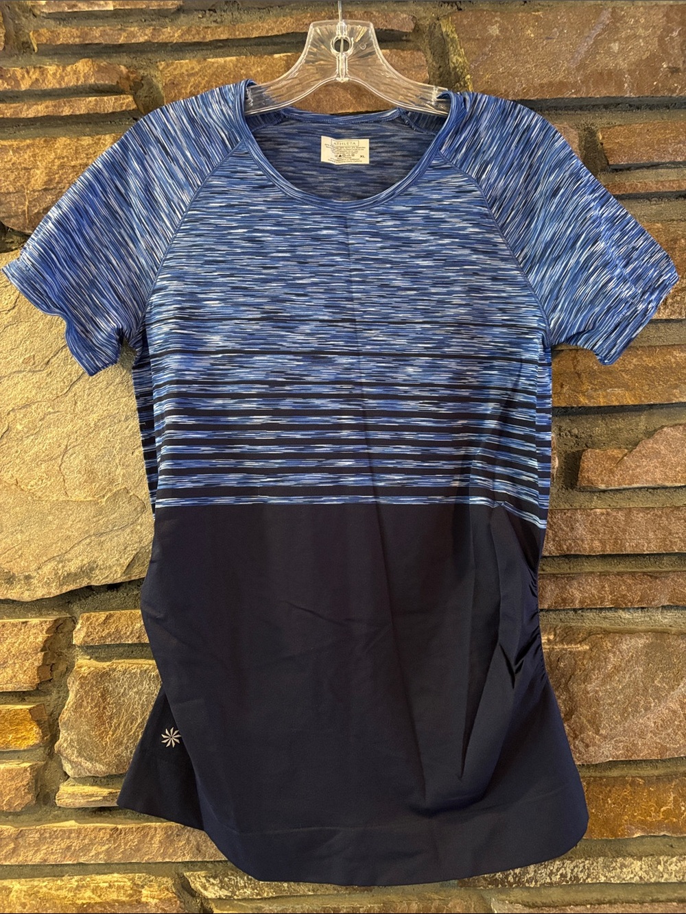 Athleta Blue Gradient Short-Sleeve Active Tee